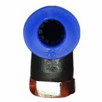 Conexão Pneumatica Cotovelo Fluir Tubo 06mm x Rosca M5 BSP 