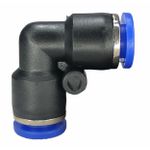 Conexão Pneumatica União Cotovelo Fluir Tubo 06mm Plastica