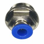 Conexão Pneumatica Reta Fluir Tubo 06mm x Rosca 1/2 BSP