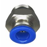 Conexão Pneumatica Reta Fluir Tubo 08mm x Rosca 3/8 BSP