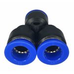 Conexão Pneumatica União Y Fluir Tubo 10mm Engate Rapido
