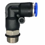 Conexão Pneumatica Cotovelo Fluir Tubo 04mm x Rosca 1/4 BSP