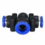 Conexão Pneumatica União Cruzeta Fluir Tubo 08mm Engate Rapido
