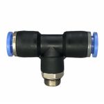 Conexão Pneumatica Tee Central Fluir Tubo 08mm x Rosca 1/8 