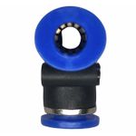 Conexão Pneumatica Tee Lateral Fluir Tubo 06mm x Rosca 1/8 BSP