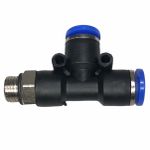 Conexão Pneumatica Tee Lateral Fluir Tubo 06mm x Rosca 1/8 BSP