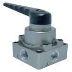 Válvula Pneumática Rotativa Saída Lateral 1/2 Bsp 4v 3p Werk