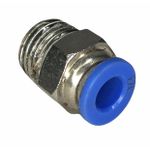 Conexão Pneumatica Reta Fluir Tubo 1/4" x Rosca 1/4" NPT