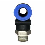 Conexão Pneumatica Tee Central Fluir Tubo 3/8" x Rosca 1/4" NPT 