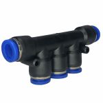 Conexão Pneumatica Distribuidor Fluir Tubo 06mm 1E/4S Plastica 