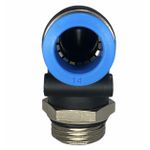 Conexão Pneumatica Cotovelo Fluir Tubo 14mm x Rosca 1/2 BSP