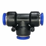 Conexão Pneumatica União Tee Fluir 14mm Plastica Engate Rapido