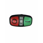 Frontal Botão Duplo Preto Weg 22mm I E O Ip66 (vd/vm)