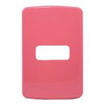 Placa 4X2 de 1 Posição Horizontal Compose Rosa S/ Suporte