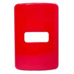 Placa 4X2 de 1 Posição Horizontal Compose Vermelho S/ Suporte