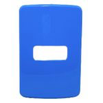 Placa 4X2 1 Posição Horizontal Compose Azul S/ Suporte