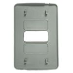 Placa 4X2 de 1 Posição Horizontal Compose Cinza S/ Suporte 13207311