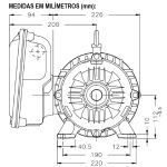 Motor Monofásico 5Cv 2P 3600 Rpm 220/440V Carcaça 112S W22