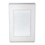  Placa 4x2 Cega Refinatto Weg Style Branca C/ Fundo Branco