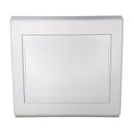 Placa 4x4 Cega Refinatto Weg Style Branca C/ Fundo Branco