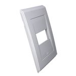 Placa 4x2 1 Posição Refinatto Weg Style Branca C/ Fundo Branco