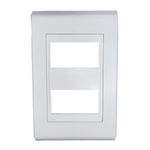 Placa 4x2 2 Posições Refinatto Weg Style Branca C/ Fundo Branco