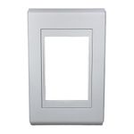 Placa 4x2 3 Posições Refinatto Weg Style Branca C/ Fundo Branco