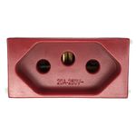 Modulo Tomada 2P+T Weg Refinatto 127/220V 20A Vermelha