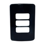 Placa 4X2 de 3 Posições Compose Preto S/ Suporte 13207604