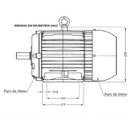 Motor Trifásico Weg 7.5CV 4 Polos 220/380V W22 IR3 
