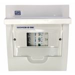 Quadro De Distribuição De Embutir Weg 8 Disjuntores Branco