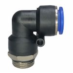 Conexão Pneumatica Cotovelo Fluir Tubo 16mm x Rosca 1/2 