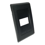 Placa 4x2 1 Posição Refinatto Weg Style Preta C/ Fundo Preto