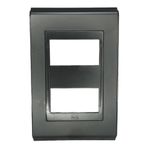 Placa 4x2 2 Posições Refinatto Weg Style Preto C/ Fundo Preto