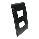 Placa 4x2 2 Posições Refinatto Weg Style Preto C/ Fundo Preto