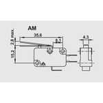Micro Fim de Curso 15A Alavanca Média Switerm B1410AM
