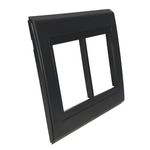 Placa 4x4 6 Posições Refinatto Weg Preto C/ Fundo Preto