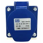 Tomada Sobrepor 2P+T 16A 6Horas 200-250V Azul Standard Weg
