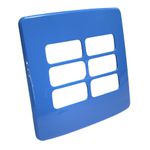 Placa 4X4 6 Posições Compose Azul S/ Suporte 13208258