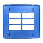 Placa 4X4 6 Posições Compose Azul S/ Suporte 13208258