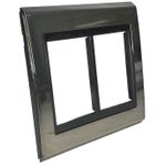  Placa 4x4 6 Posições Refinatto Weg Concept Titanio C/ Fundo Preto