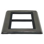  Placa 4x4 6 Posições Refinatto Weg Concept Titanio C/ Fundo Preto