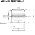 Motor Trifásico 25Cv 4P 1800 Rpm 220/380/440V Carcaça 160L W22