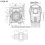Redutor De Velocidade 1/15 Coroa S/ Fim Acionac Fcndk50