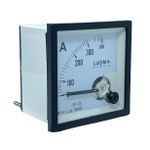 Amperímetro Analógico 0-300A Ferro Móvel 72x72mm Lukma