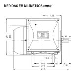 Motor Monofásico 3Cv 2P 220/440V Carcaça 100L 60Hz 3600 Rpm