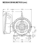 Motor Monofásico 3Cv 2P 220/440V Carcaça 100L 60Hz 3600 Rpm
