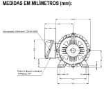 Motor Trifásico 2Cv 4P 1800 Rpm 220/380/440V Carcaça L90S W22