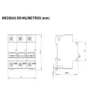 Disjuntor Tripolar Weg Din 100a Curva C 3KA MDW-C100-3