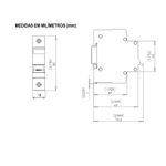 Disjuntor Unipolar Weg Din 10a Curva B 3KA MDW-B10